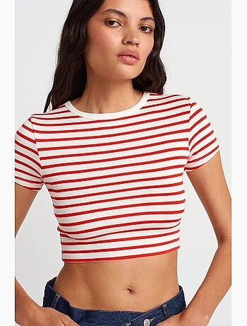 T-shirt manica corta a righe dilvin