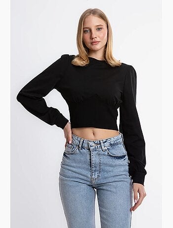 T-shirt manica lunga girocollo dettagli hiccup