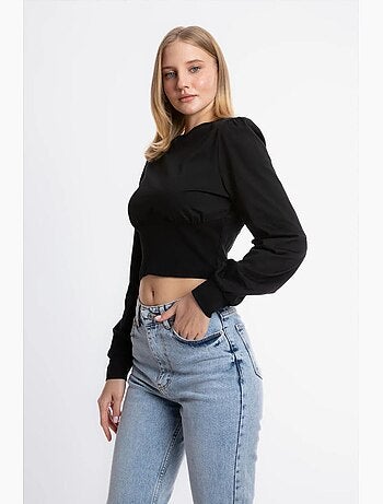 T-shirt manica lunga girocollo dettagli hiccup