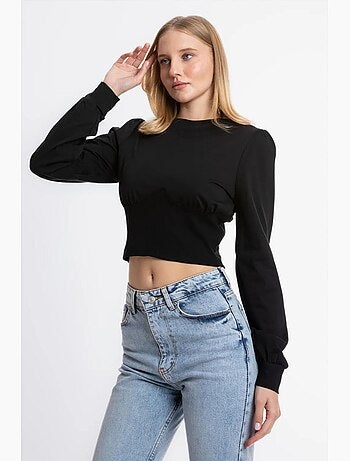 T-shirt manica lunga girocollo dettagli hiccup