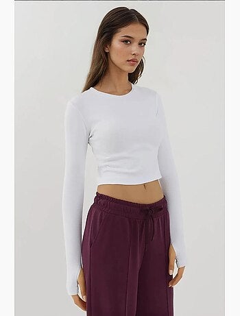 T-shirt manica lunga girocollo elasticizzata hiccup