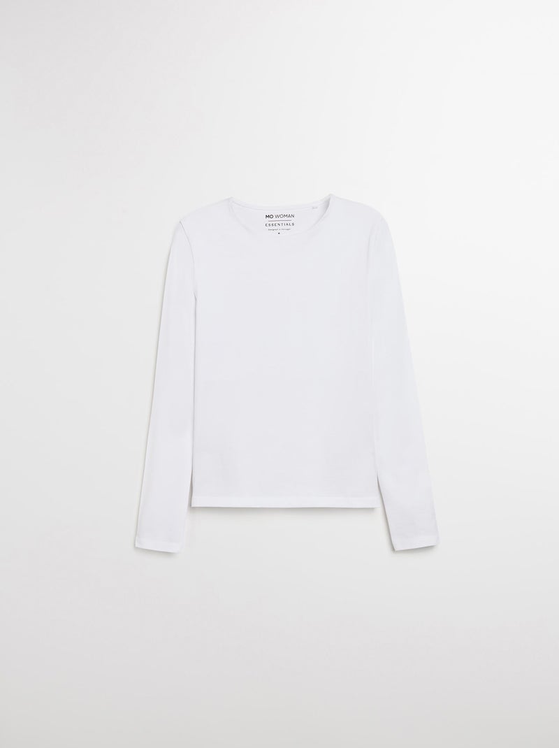 T-shirt manica lunga, MO Fashion Bianco - Kiabi