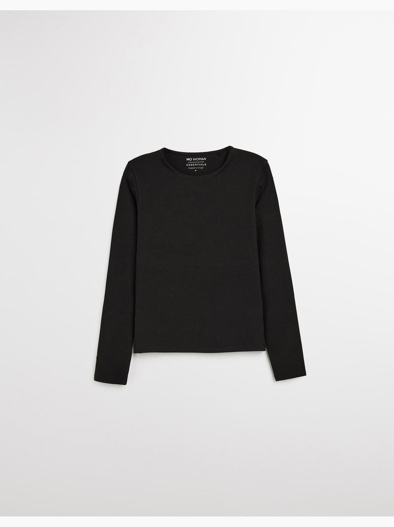 T-shirt manica lunga, MO Fashion Nero - Kiabi