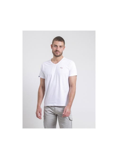 T-shirt maniche corte collo V puro cotone NERIJ - Kiabi