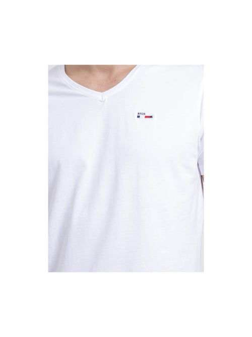 T-shirt maniche corte collo V puro cotone NERIJ - Kiabi