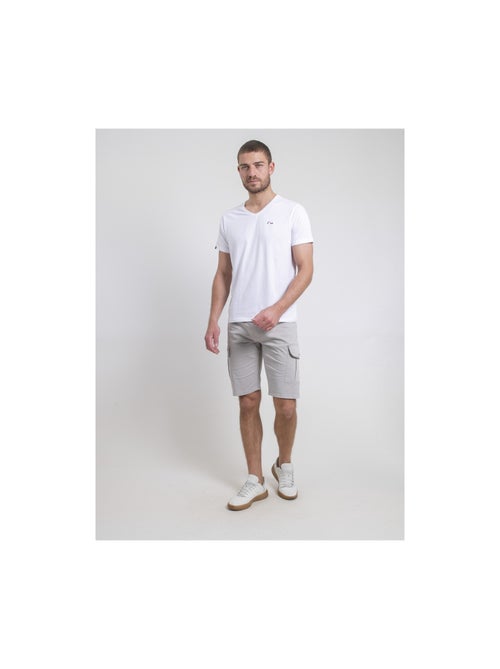 T-shirt maniche corte collo V puro cotone NERIJ - Kiabi