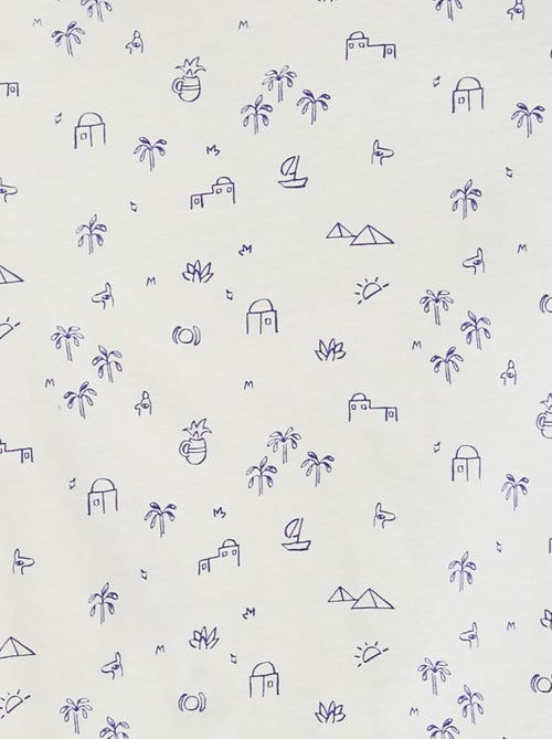 T-shirt maniche corte con motivo - Kiabi