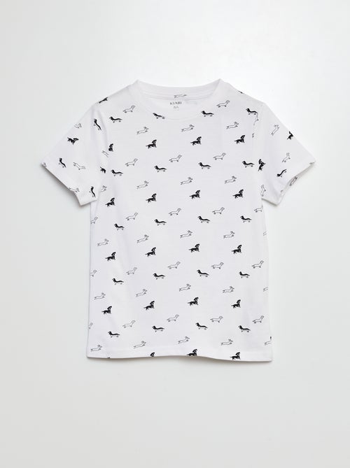 T-shirt maniche corte con motivo - Kiabi