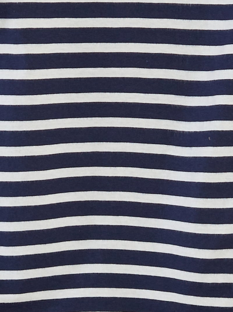 T-shirt maniche corte con motivo BLU - Kiabi