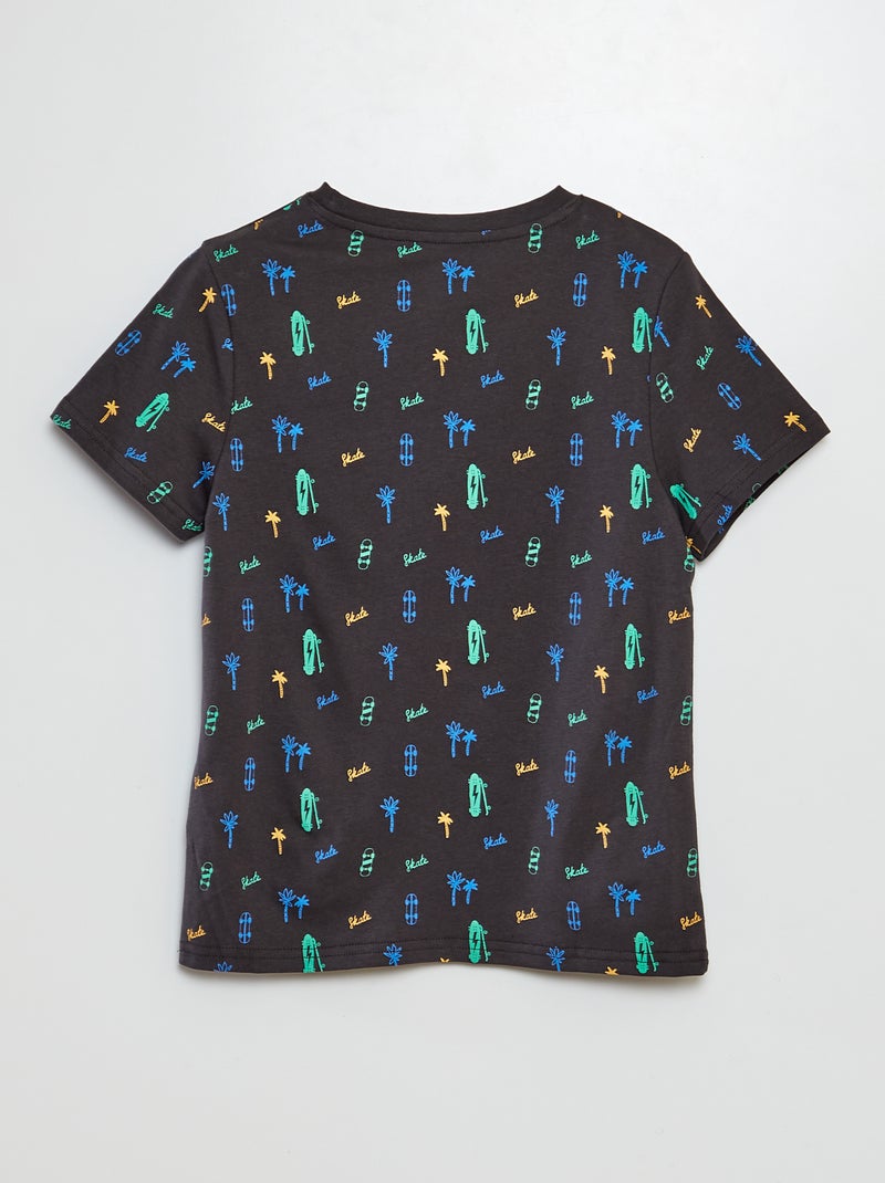 T-shirt maniche corte con motivo GRIGIO - Kiabi