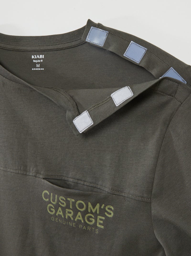 T-shirt maniche corte con stampa - So Easy Kaki - Kiabi