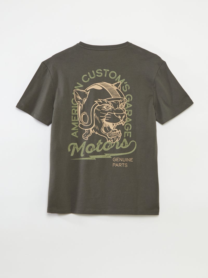 T-shirt maniche corte con stampa - So Easy Kaki - Kiabi