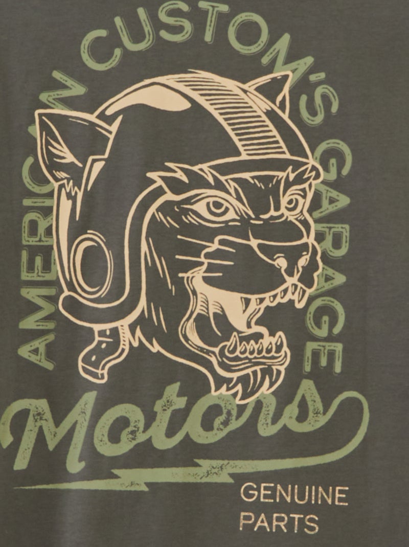 T-shirt maniche corte con stampa - So Easy Kaki - Kiabi