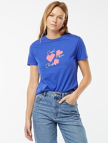T-shirt maniche corte con stampa 'Festa della mamma'