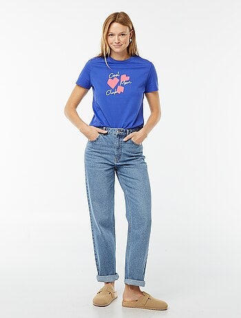 T-shirt maniche corte con stampa 'Festa della mamma'