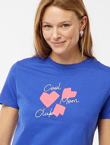 T-shirt maniche corte con stampa 'Festa della mamma'