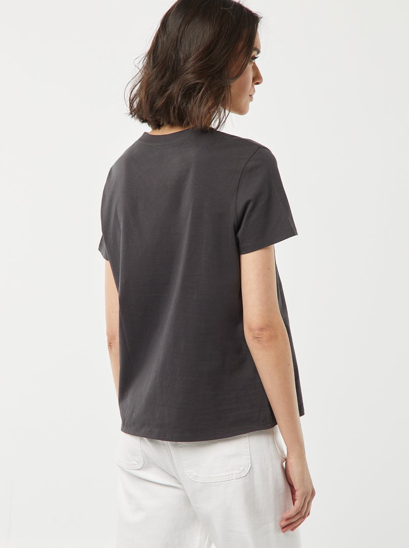 T-shirt maniche corte con stampa 'Festa della mamma' GRIGIO - Kiabi