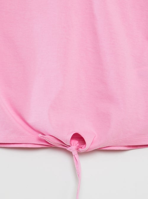 T-shirt maniche corte da annodare sul fondo - Kiabi