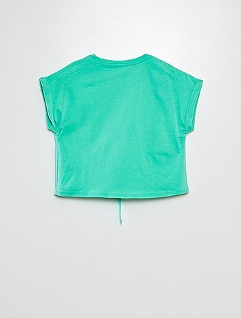 T-shirt maniche corte da annodare sul fondo