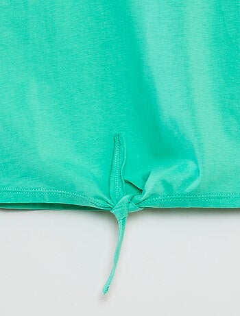 T-shirt maniche corte da annodare sul fondo