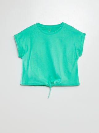 T-shirt maniche corte da annodare sul fondo