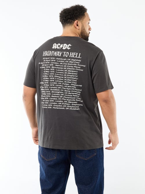 T-shirt maniche corte girocollo 'ACDC' in cotone - Kiabi