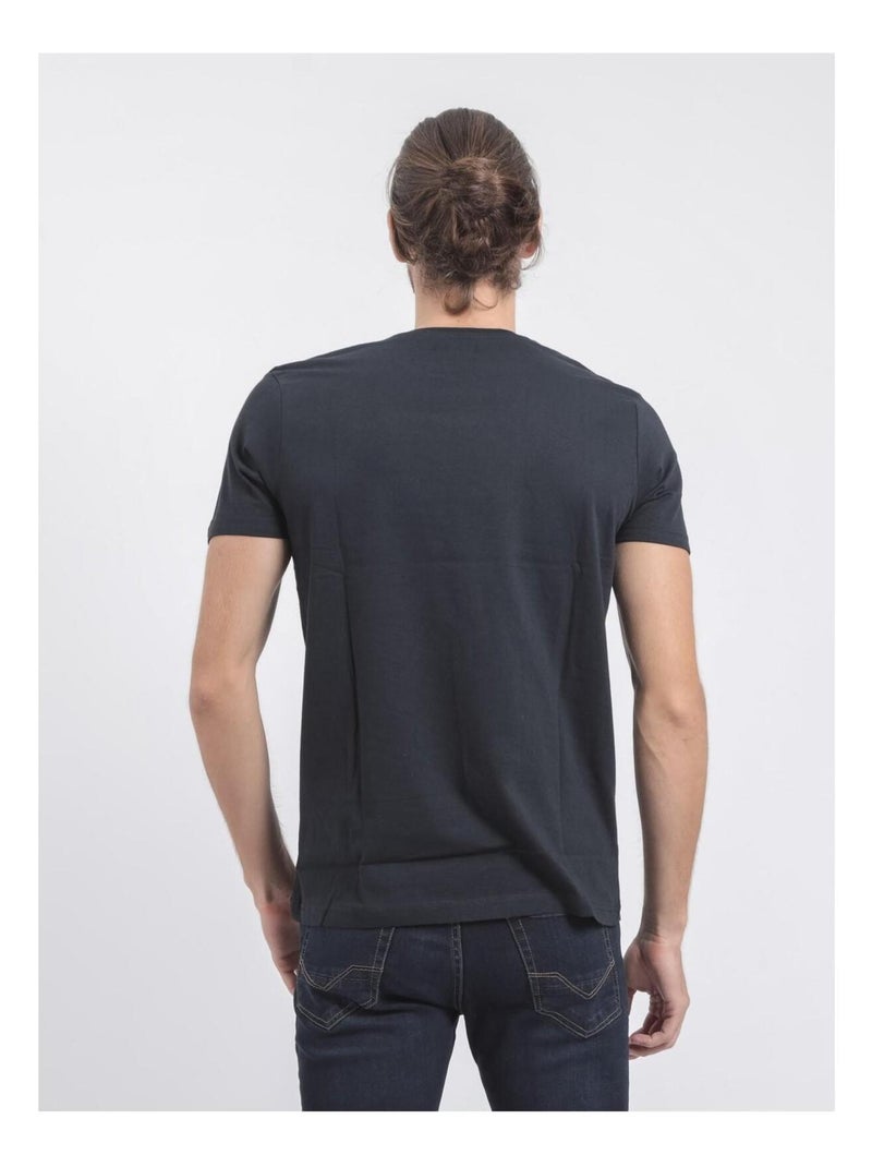 T-shirt maniche corte girocollo puro cotone JABRUN Blu marino - Kiabi