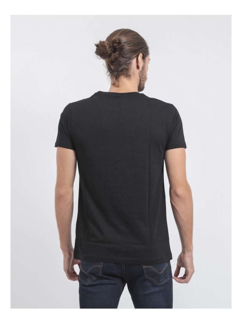 T-shirt maniche corte girocollo puro cotone JAMIX Nero - Kiabi