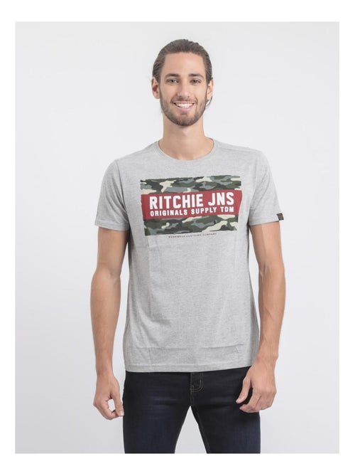 T-shirt maniche corte girocollo puro cotone JARDIN - Kiabi