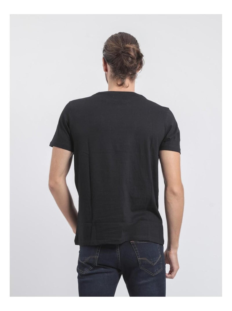 T-shirt maniche corte girocollo puro cotone JIBIDEL Nero - Kiabi