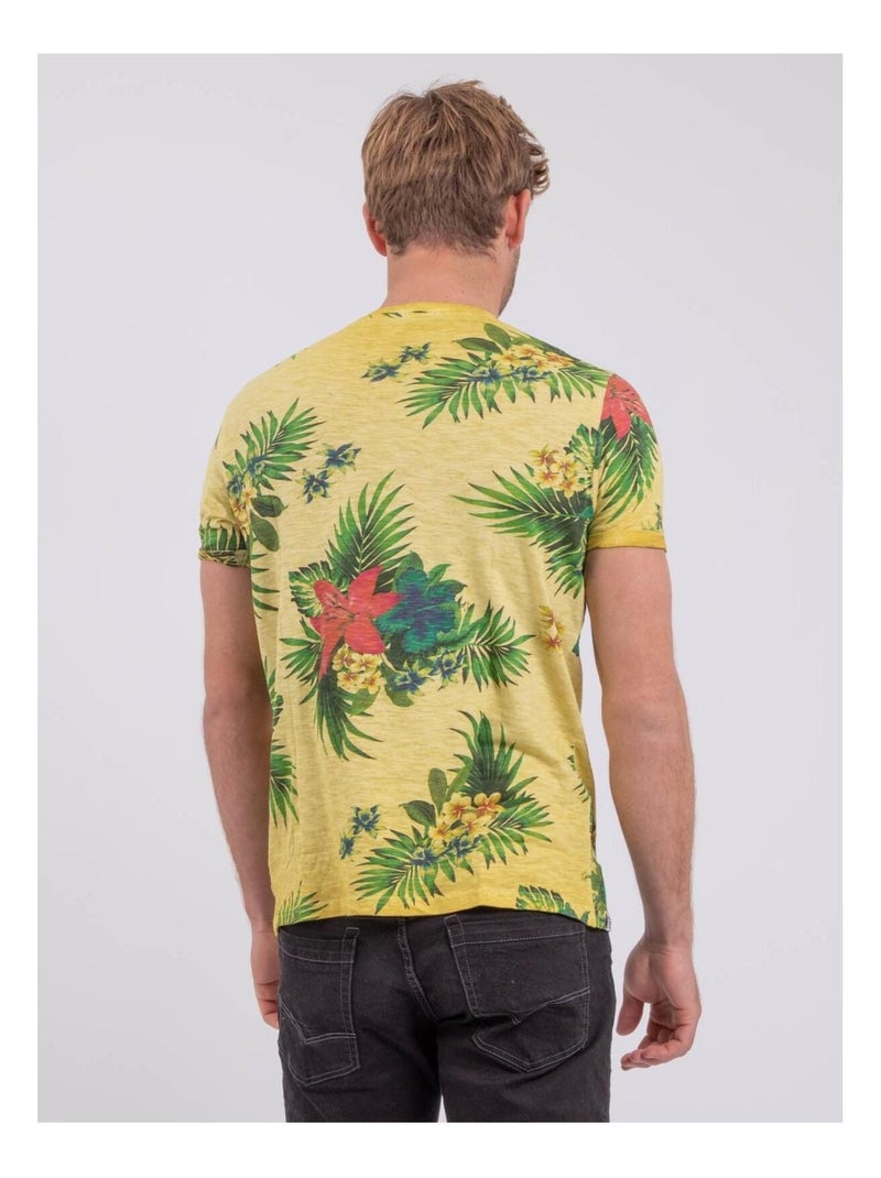 T-shirt maniche corte girocollo puro cotone NABANE Giallo - Kiabi