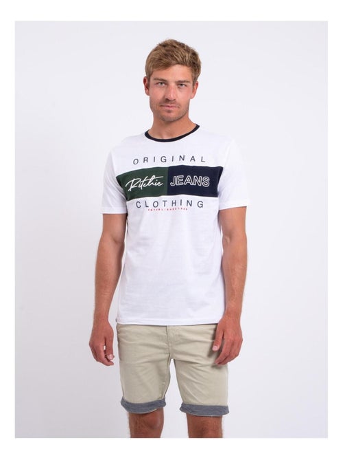 T-shirt maniche corte girocollo puro cotone NABARIST - Kiabi