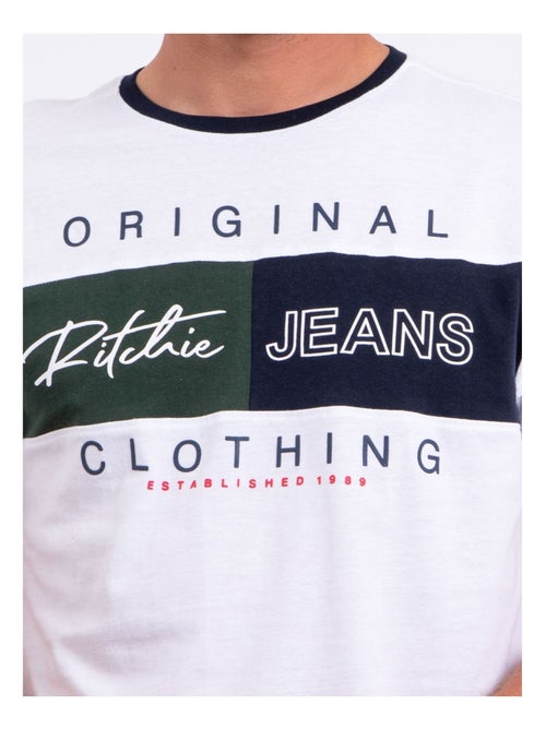 T-shirt maniche corte girocollo puro cotone NABARIST - Kiabi