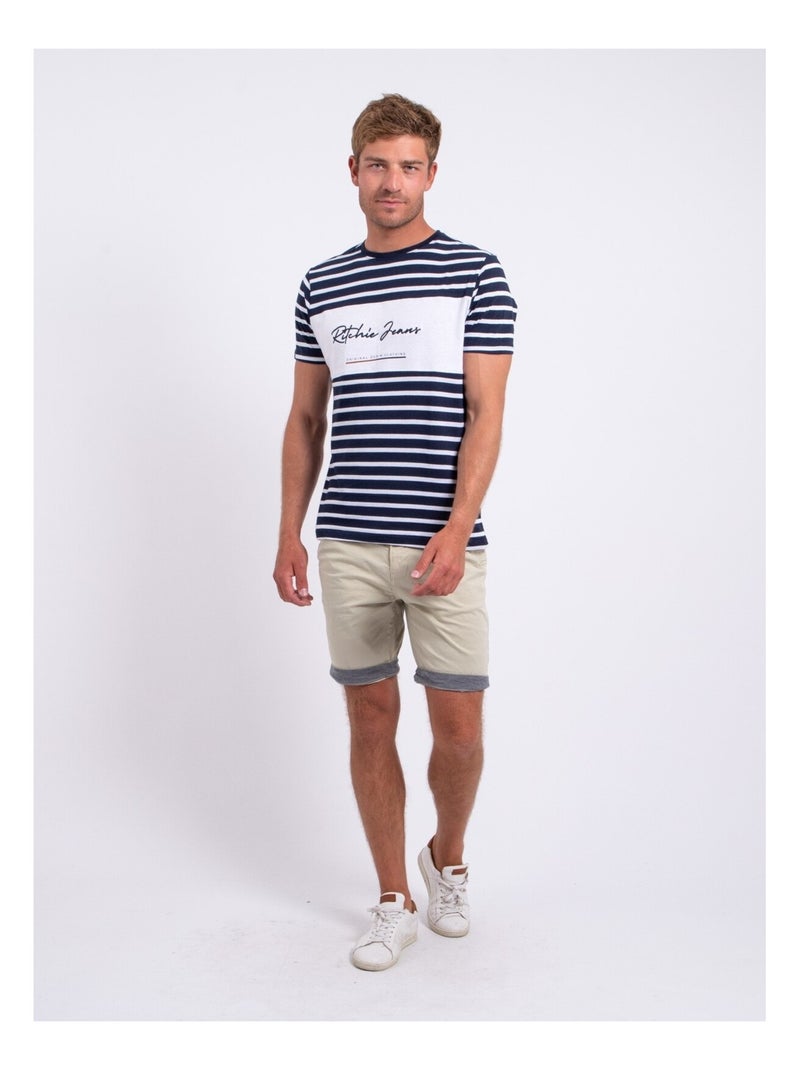 T-shirt maniche corte girocollo puro cotone NABAUMIX Bianco - Kiabi