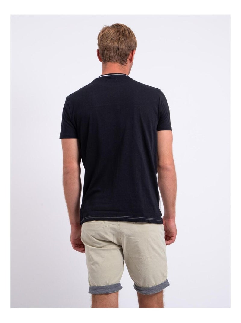 T-shirt maniche corte girocollo puro cotone NABELO Nero - Kiabi