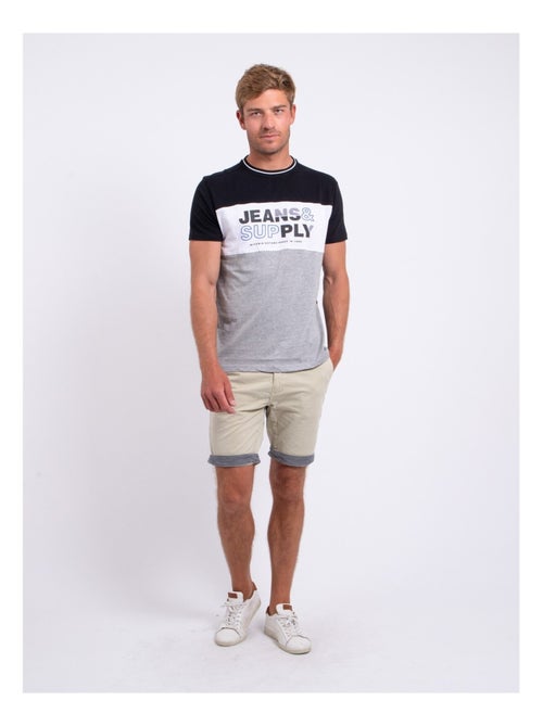 T-shirt maniche corte girocollo puro cotone NABELO - Kiabi