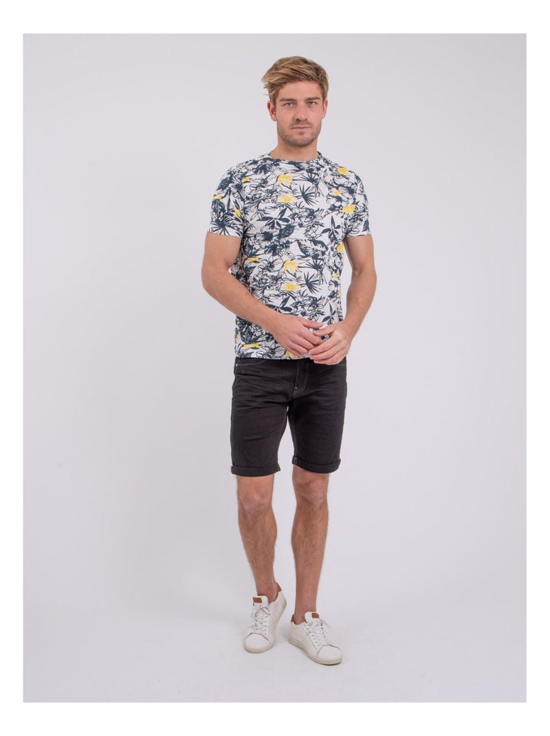 T-shirt maniche corte girocollo puro cotone NAKIWI Giallo - Kiabi