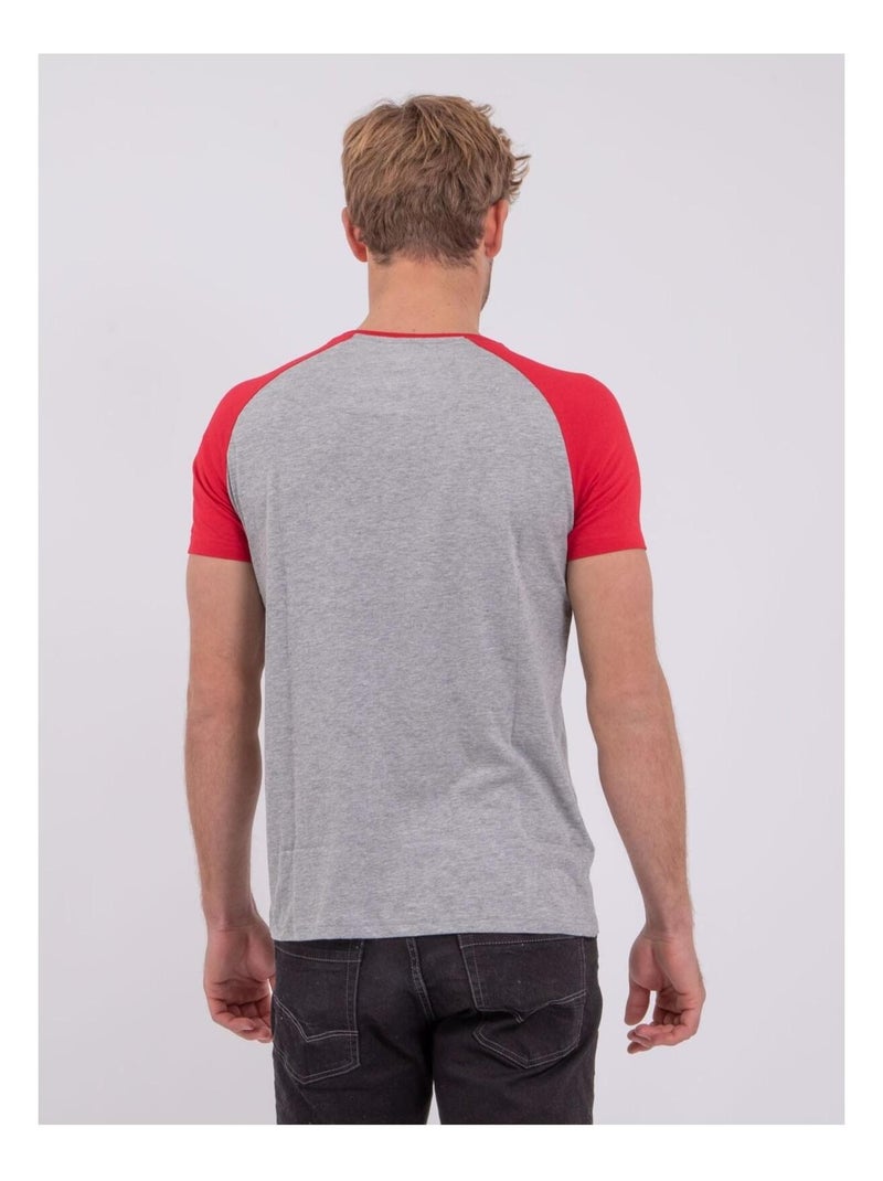 T-shirt maniche corte girocollo puro cotone NECHIN Rosso - Kiabi