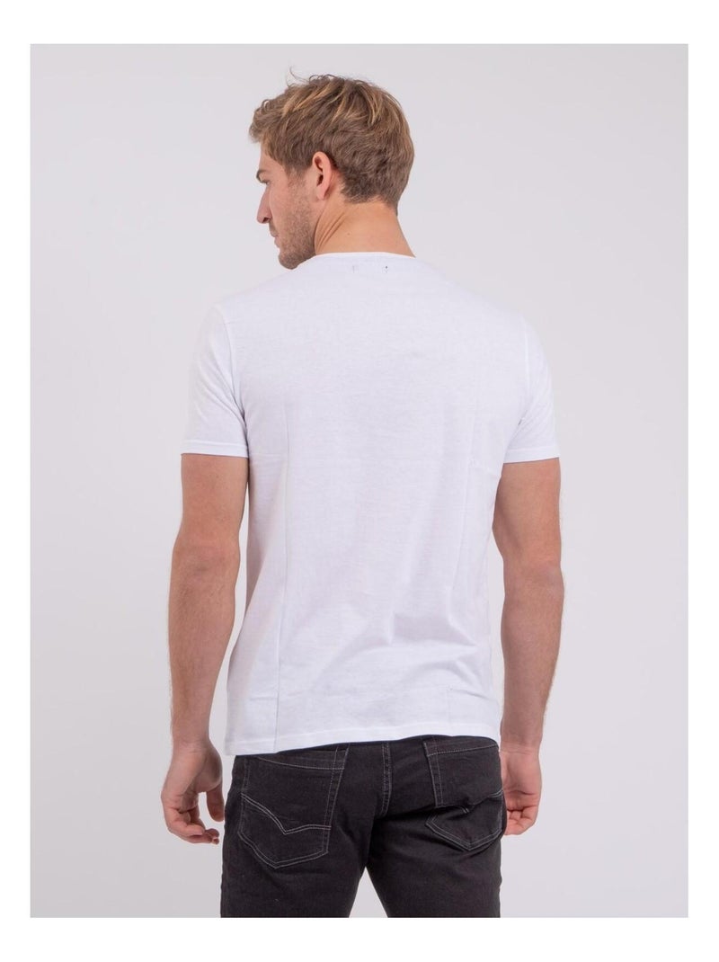 T-shirt maniche corte girocollo puro cotone NEDER Bianco - Kiabi