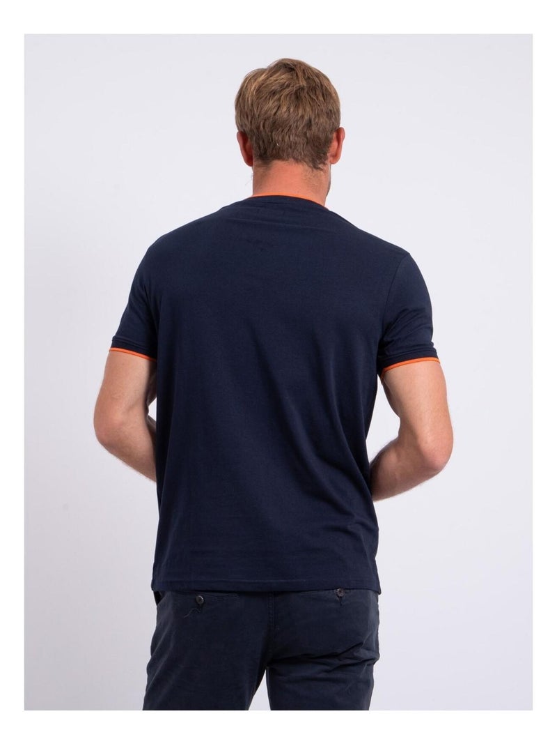 T-shirt maniche corte girocollo puro cotone NENABAR Blu marino - Kiabi