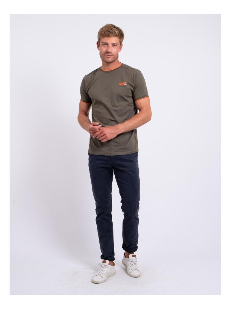 T-shirt maniche corte girocollo puro cotone NENABAR Cachi - Kiabi
