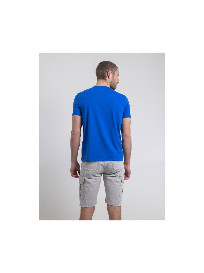 T-shirt maniche corte girocollo puro cotone NEROTEN Blu reale - Kiabi
