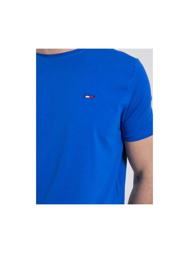 T-shirt maniche corte girocollo puro cotone NEROTEN Blu reale - Kiabi