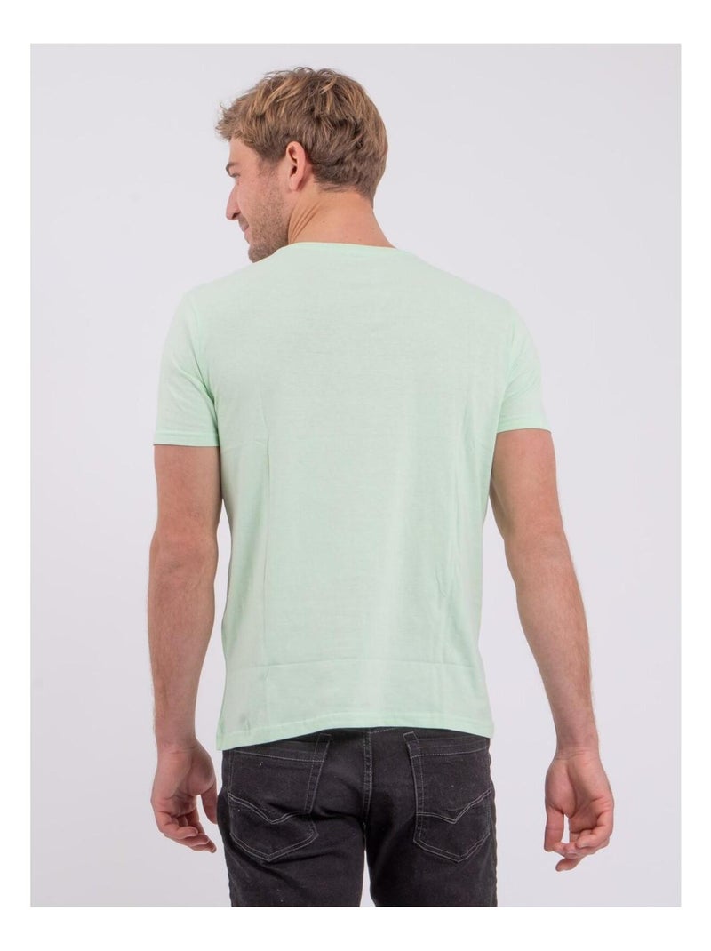 T-shirt maniche corte girocollo puro cotone NUMADOC Verde - Kiabi