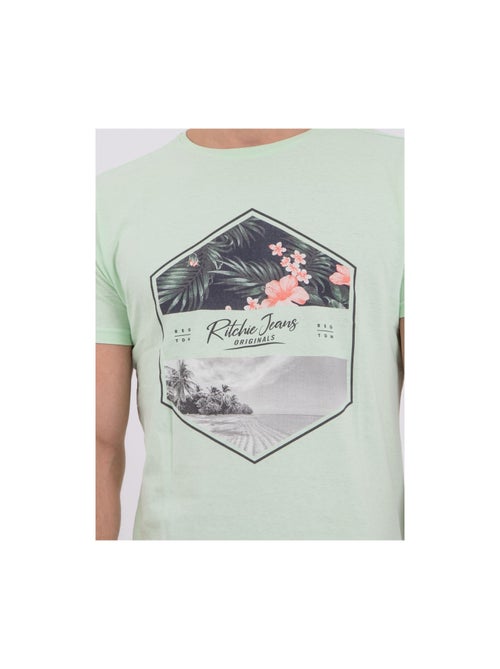 T-shirt maniche corte girocollo puro cotone NUMADOC - Kiabi