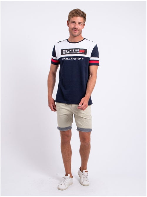 T-shirt maniche corte girocollo puro cotone NUMARC - Kiabi
