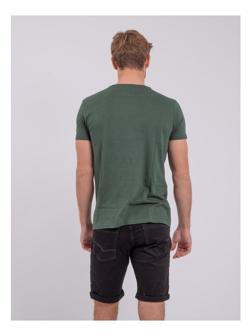 T-shirt maniche corte girocollo puro cotone NUMATIS Verde - Kiabi