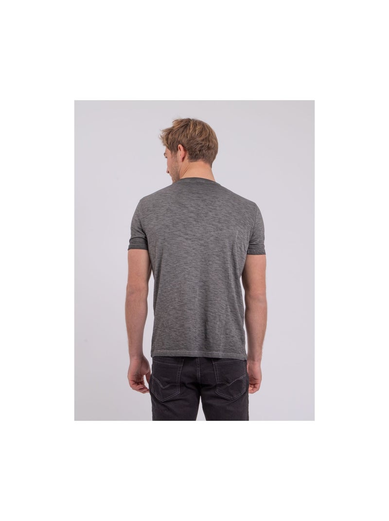 T-shirt maniche corte girocollo puro cotone NUMELWIN Grigio - Kiabi