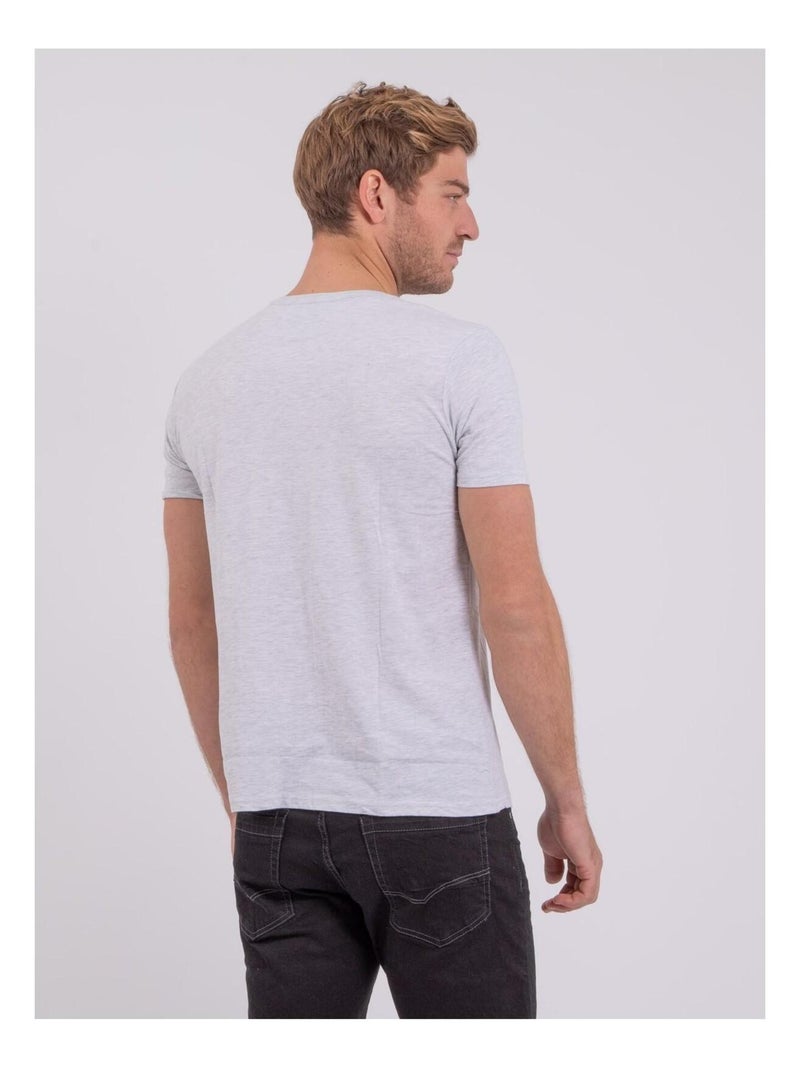 T-shirt maniche corte girocollo puro cotone NUPLATON Grigio - Kiabi