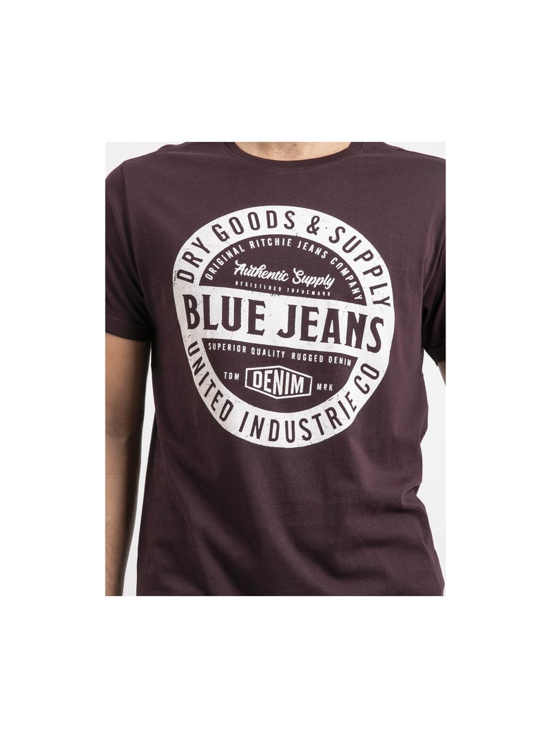 T-shirt maniche corte puro cotone JAMONIX Viola - Kiabi